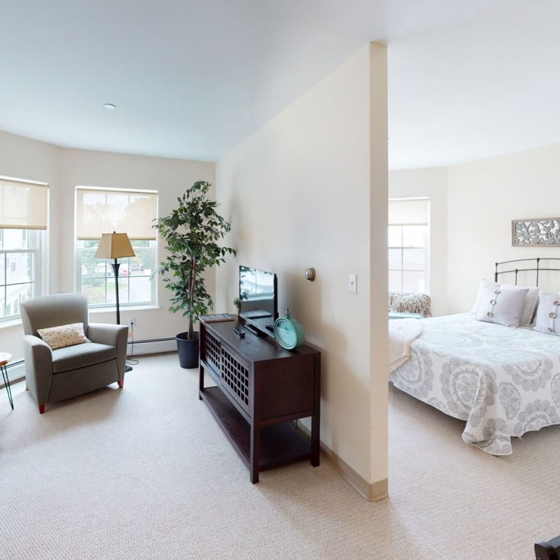 A model apartment at Harriett & Ralph Kaplan Estates in Peabody, MA